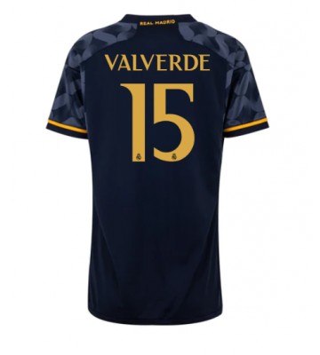 Real Madrid Federico Valverde #15 Replica Away Stadium Shirt for Women 2023-24 Short Sleeve